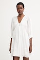 Twinset rozšířené šaty bavlněné bílá 261LM2HEE