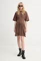 Gestuz sukienka bawełniana z elastanem 10911234 brązowy SS26