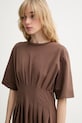 Gestuz sukienka bawełniana z elastanem brązowy 10911234
