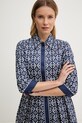 Luisa Spagnoli sukienka bawełniana Pagliolo granatowy 542964