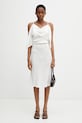 MM6 Maison Margiela letné šaty s viskózou S52DD0082.M35737.003J biela