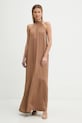 Fracomina sukienka casual brązowy FR26SD3016W41301