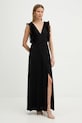 Fracomina sukienka rozkloszowany czarny FR26SD3020J46301