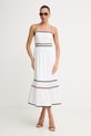 Fracomina sukienka letnia bawełniana FJ26SD3001W40001 biały SS26
