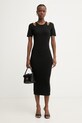 Fracomina sukienka z wiskozą FJ26SD5001K56501 czarny SS26
