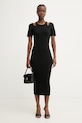 Fracomina sukienka z wiskozą FJ26SD5001K56501 czarny SS26