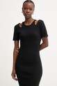 Fracomina sukienka z wiskozą czarny FJ26SD5001K56501