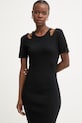 Fracomina sukienka z wiskozą czarny FJ26SD5001K56501