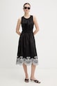 Fracomina sukienka bawełniana FJ26SD2004W400E5 czarny SS26