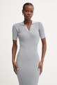 Fracomina sukienka bodycon z wiskozy szary FS26SD5001K564Q7