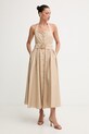Fracomina sukienka beżowy FS26SD2003W40001