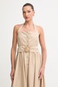 Fracomina sukienka beżowy FS26SD2003W40001