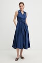 Fracomina sukienka z bawełny FS26SD2010W40201 granatowy SS26