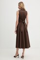Odzież Fracomina sukienka z bawełną FS26SD2010W40201 brązowy