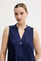 United Colors of Benetton ljetna haljina od lana mornarsko plava 4AGHDV0CC