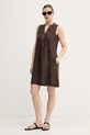 United Colors of Benetton ljetna haljina od lana 4AGHDV0CC smeđa SS26