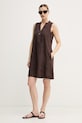 United Colors of Benetton ljetna haljina od lana 4AGHDV0CC smeđa SS26
