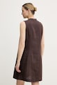 Odjeća United Colors of Benetton ljetna haljina od lana 4AGHDV0CC smeđa