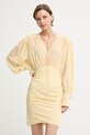 Pinko sukienka drapowana z wiskozą żółty 106896.A3B2