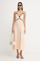 Pinko sukienka bieliźniana 106894.A3AV beżowy SS26