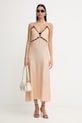 Pinko φόρεμα lingerie 106894.A3AV μπεζ SS26