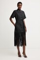 Pinko šaty bavlnené čierna 106827.A2LD