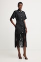 Pinko šaty bavlnené čierna 106827.A2LD
