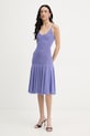 Pinko sukienka z wiskozą 106940.A3BD fioletowy SS26
