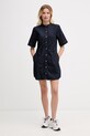 Calvin Klein Jeans šaty rifľové LV047F797G tmavomodrá SS26