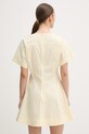 Odjeća Calvin Klein Jeans haljina A-kroja od pamuka s elastanom LV047F003G zlatna