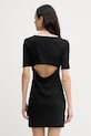 Ρούχα Calvin Klein Jeans φόρεμα βαμβάκι με ελαστάν LV047F224G μαύρο