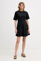 Calvin Klein Jeans šaty bavlnené LV047F229G čierna SS26