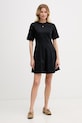 Calvin Klein Jeans šaty bavlnené LV047F229G čierna SS26