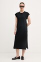 Calvin Klein Jeans рокля от памук LV047F245G черен SS26