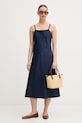 Calvin Klein Jeans šaty rifľové LV047F747G tmavomodrá SS26