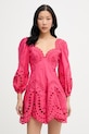 Charo Ruiz Ibiza šaty s bavlnou Esmare ružová 263605