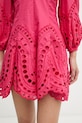 Charo Ruiz Ibiza šaty s bavlnou Esmare 263605 ružová
