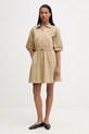 Marc O'Polo sukienka z bawełną 5000008225 beżowy SS26