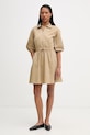 Marc O'Polo sukienka z bawełną 5000008225 beżowy SS26