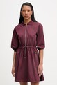 Marc O'Polo sukienka z bawełną bordowy 5000008225