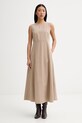 Marc O'Polo obleka A-kroja z dodatkom lanu bež 5000013229