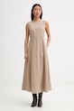 Marc O'Polo obleka A-kroja z dodatkom lanu bež 5000013229