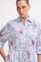 Tommy Hilfiger košeľové šaty bavlnené SUMMER modrá WW0WW49645