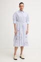 Tommy Hilfiger košeľové šaty bavlnené SUMMER modrá WW0WW50546