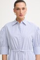 Tommy Hilfiger košeľové šaty bavlnené SUMMER modrá WW0WW50546
