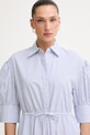 Tommy Hilfiger košeľové šaty bavlnené SUMMER modrá WW0WW50546