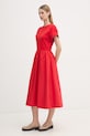 Tommy Hilfiger šaty bavlnené WW0WW51148 červená SS26