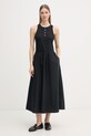 Tommy Hilfiger šaty s rozšíreným strihom bavlnené čierna WW0WW49628