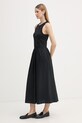 Tommy Hilfiger šaty s rozšíreným strihom bavlnené WW0WW49628 čierna SS26