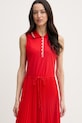 Tommy Hilfiger plisirana haljina s pamukom crvena WW0WW49621